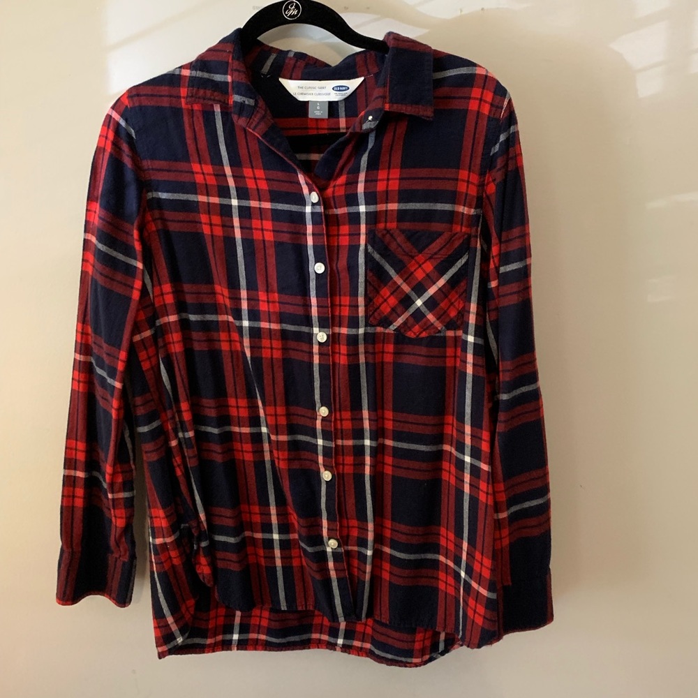 Old Navy plaid button down flannel large